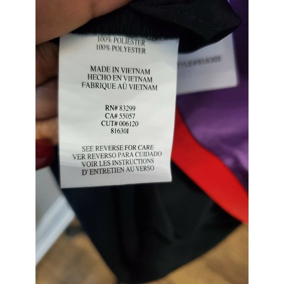 Tiana B Women Purple/Black Polyester ShortSleeve Scoop Neck Knee Length Dress 14 - Picture 11 of 11